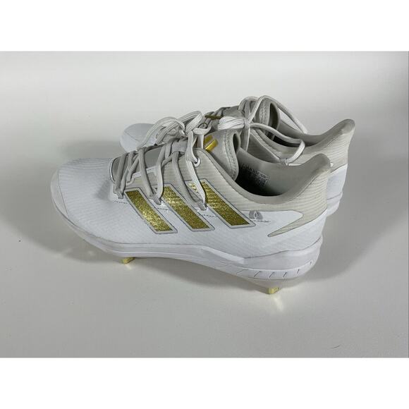 Size 7.5 Men's adidas Adizero Afterburner 8 White Gold Baseball Cleats H00972 - Picture 4 of 9